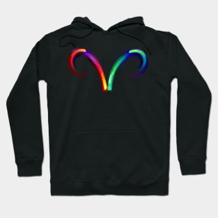 Zodiac sign Aries luminescent paint Hoodie